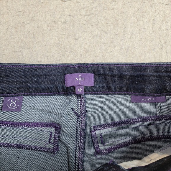NYDJ Ankle Jeans Womens 4P Blue Dark Wash Lift Tuck Technology 29x27 Made in USA - Picture 4 of 12
